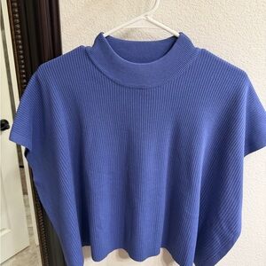 Zenana Outfitters Ribbed Blue Sweatshirt